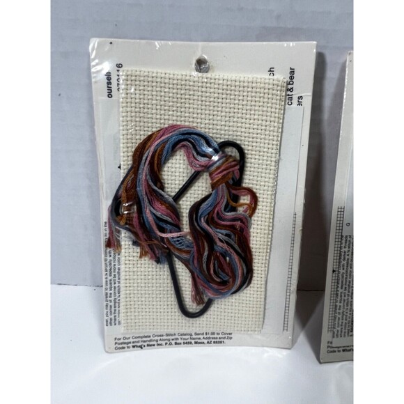 Vintage COUNTRY WIREWORKS Cross Stitch Kit #070116 Friend and #070103 Happiness - Picture 5 of 6